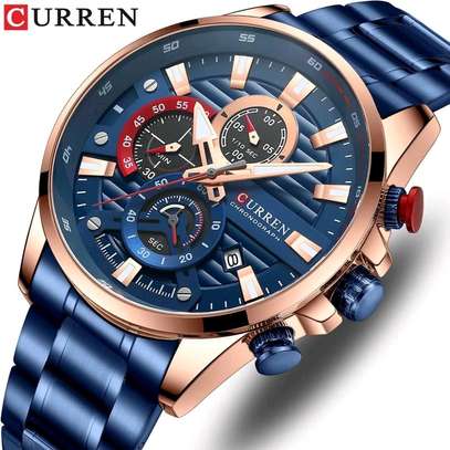 Trendy Luxury Quartz Curren 8415 Chrono Watch image 1