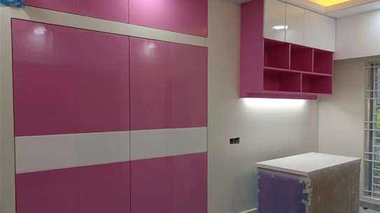 Pink Kitchen cabinet design in Nairobi Kenya image 2
