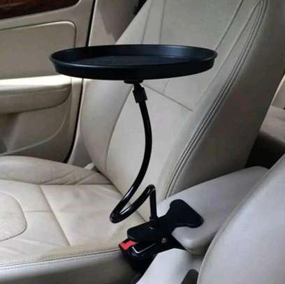 Round Multifunctional Car Tray with Clamp Bracket image 1