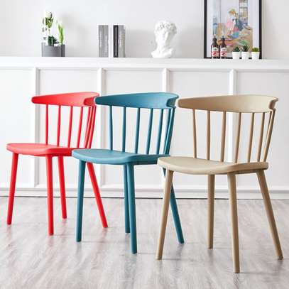 Dining Chair: Plastic Bistro Modern Plastic Dine Chairs image 4