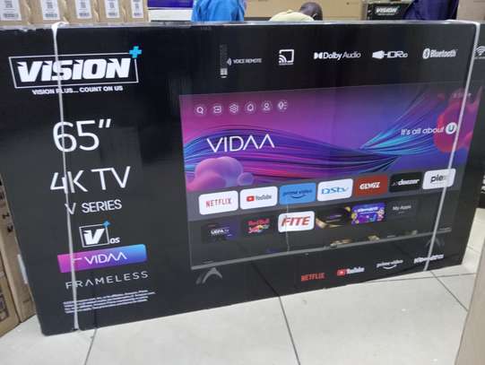 Vision 65" smart vidaa 4k frameless tv image 2