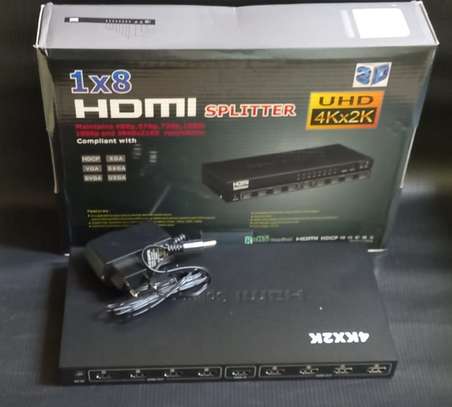 1 in 8 Out HDMI Splitter Audio Video image 1