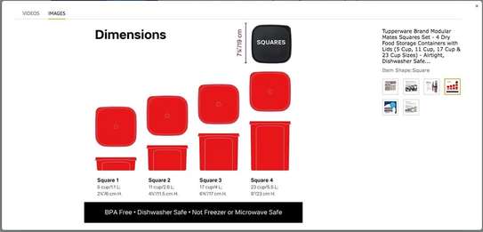 FOR SALE: Tupperware Brand Modular Mates Squares Set image 6