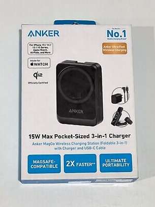 ANKER MAgGO WIRELESS CHARGING STATION 15W FOLDABLE 3_IN_1 image 1