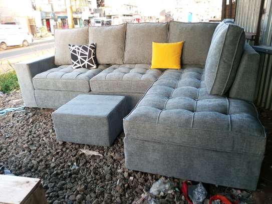 Smart L shape sofa grey image 1