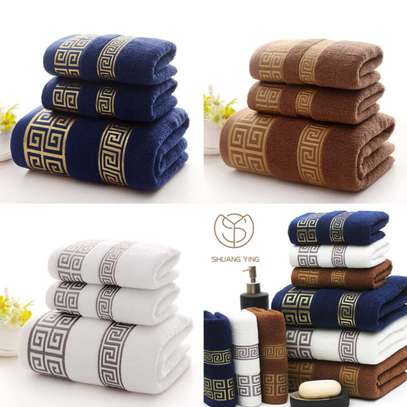 3pcs/set Cotton bath towel    material:100%cotton image 1