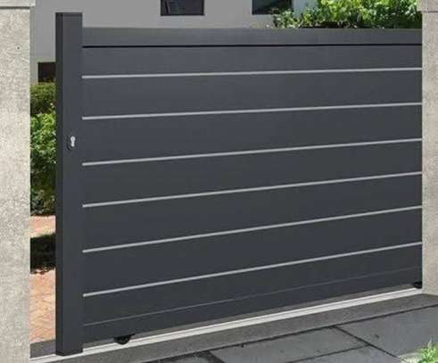 Modern heavy steel security sliding gates image 5