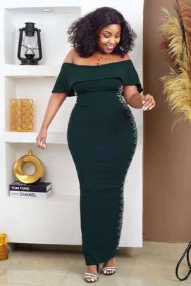 Elegant Off-Shoulder Maxi Dress Bodycon image 3