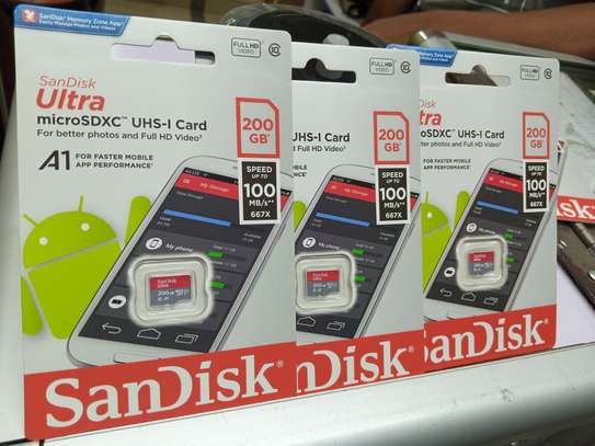 Sandisk Ultra 200GB MicroSDXC UHS-I Card 100MB/s U1 A1 image 1