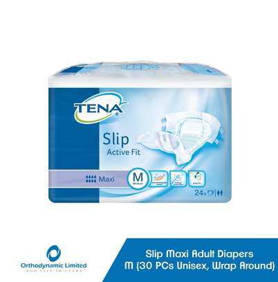 Tena Slip Plus Medium Diapers (30 PCs, Unisex wrap around) image 1