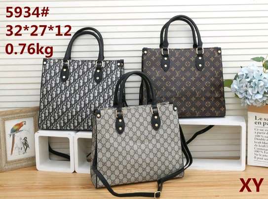 PU leather luxury designer women handbag image 3