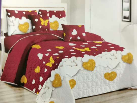 1 bed cover 1 bedsheeet 2 pillowcases 6*7 image 2