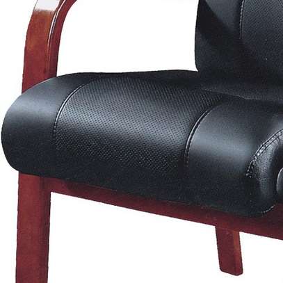 Office Chair: Mahogany Arm & Base Leather Office Chair image 6
