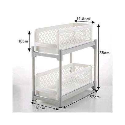 *Portable 2 tier basket sliding drawers organizer* image 3