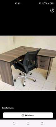 Office desk with drawers plus chair image 1