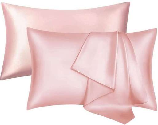 Set of 2 satin pillowcase-peach image 1