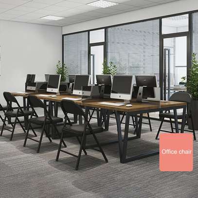 Stackable Outdoor Folding Chair – Black Metal Frame image 4