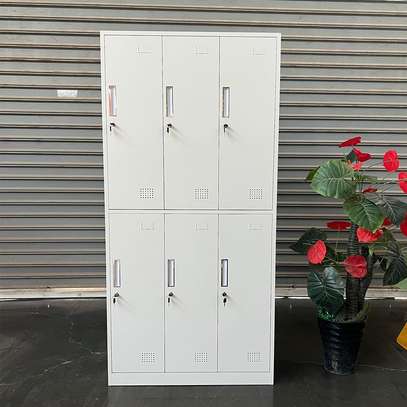 6-Door Steel Wardrobe – Metal Locker for Bedroom & Gym image 6