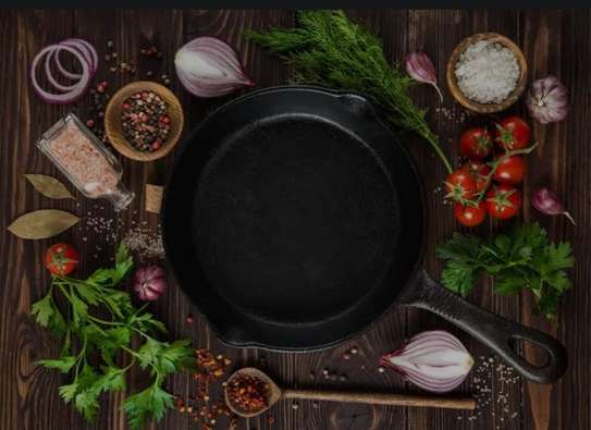 Cast Iron Frying Pan Cooking skillet Egg Steak Fry Pan image 3