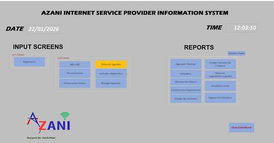 Azani ISP Information System image 2