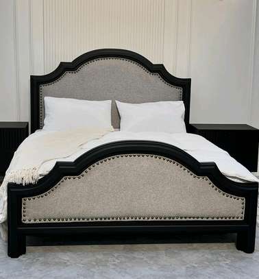 King Size Wooden Bed Frame with Nightstands image 2