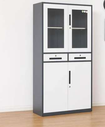 Office Cabinet: Dark Grey Metal Office Cabinet image 2