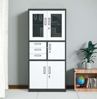 High-Security Metal File Safe with Glass Door image 1