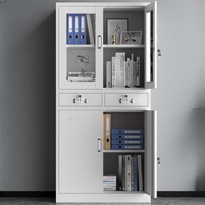 Office Cabinet: Half Glass Door Storage Office Cabinet image 1