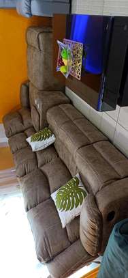 L SHAPE SOFA WITH END RECLINER image 2
