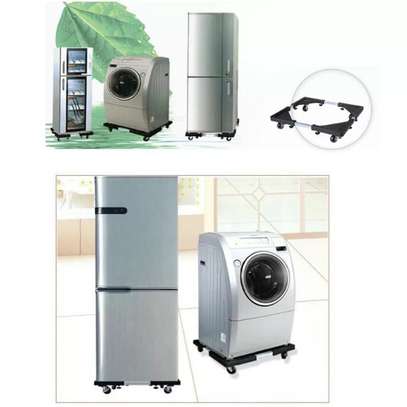 Adjustable fridge / washing machine stand base with wheels image 1