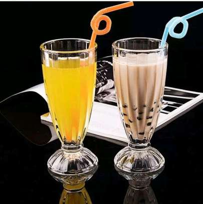 6pcs milkshake glasses image 1