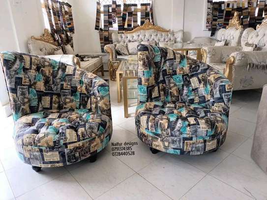 One seater floral upholstered sofas Kenya image 4