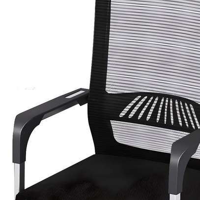 Office Chair: Non Swivel Office Mesh Chair image 2