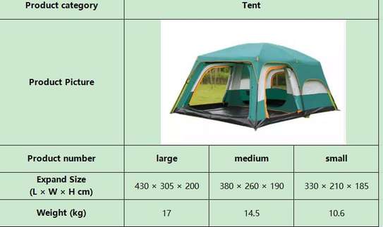 Medium camping  tent with 2 room can be divided to 3 image 5