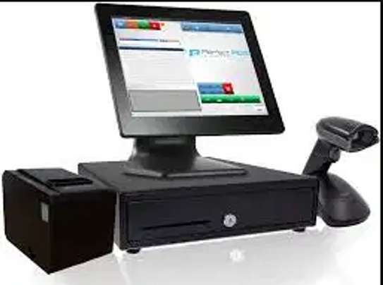 TOUCH SCREEN MONITOR,CASH DRAWER,THERMAL PRINTER AND SCANNER. image 1