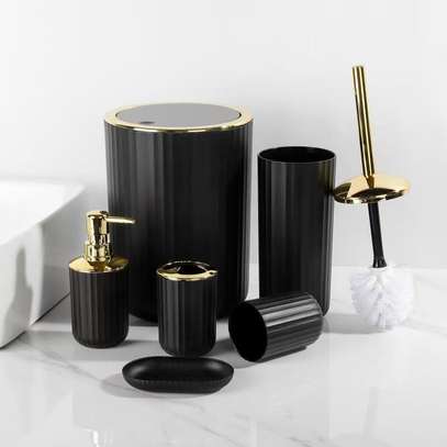 luxury bathroom accessories set with touch of gold & Silver image 4