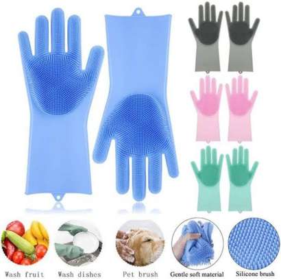Silicone Washing Gloves image 1