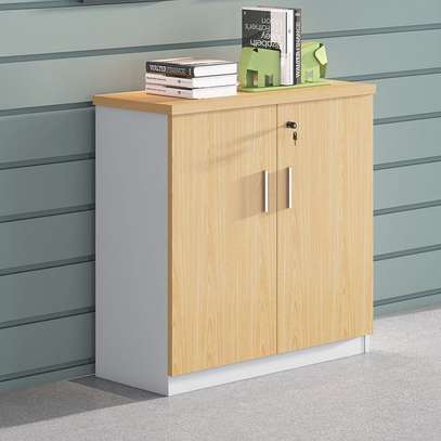 Office Cabinet: Wooden Two-Door MDF Designed Office Cupboard image 1