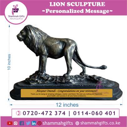 Lion Bronze Cast Sculpture personalized image 2