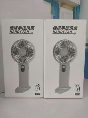 Portable Handy Stand Fan with Mobile Phone Holder image 2