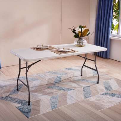 Dining Table :  White Foldable Dining Table image 1