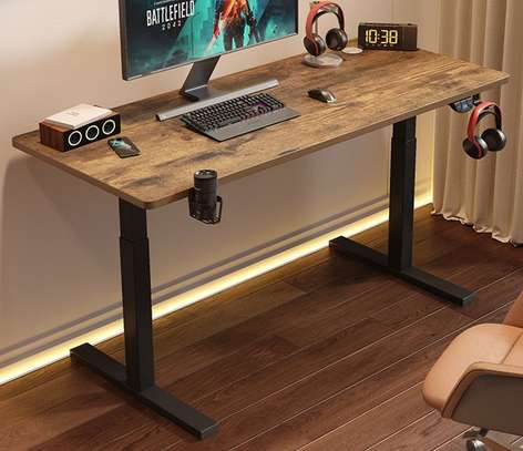 OFFICE DESK: 4 Edge Sided Brown Office Desk image 6