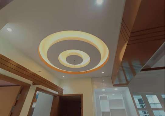 Circular spaced pattern gypsum ceiling design 5 image 3