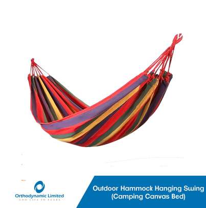 Outdoor Hammock Hanging Swing Camping Canvas Bed image 1