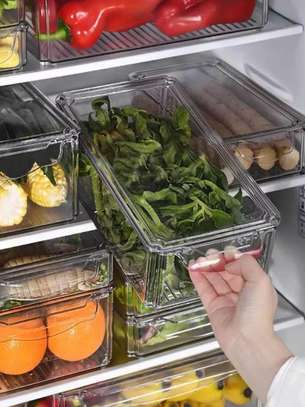 Transparent food storage container with lid image 2