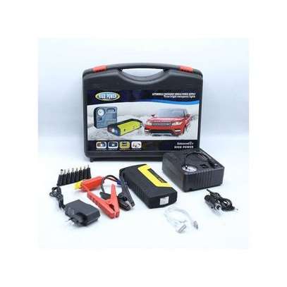 High Power Combined Car Jump Starter Kit - Black And Red image 1