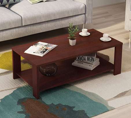 Solid Wood Rectangular Executive Office Coffee Table image 1