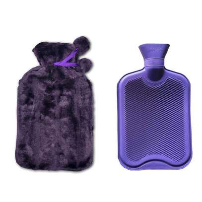 Hot Water Bottle With Fur Plush Cover image 1