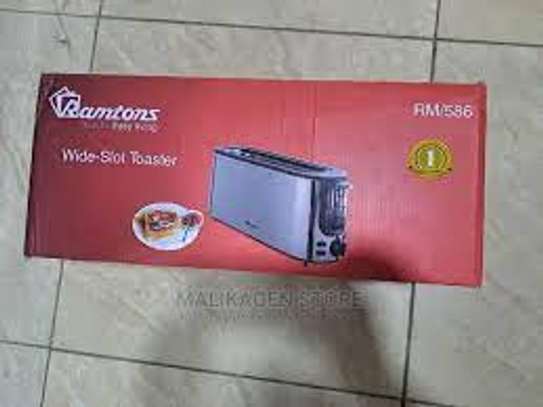 RAMTONS 2 SLICE WIDE SLOT POP UP TOASTER STAINLESS STEEL image 3