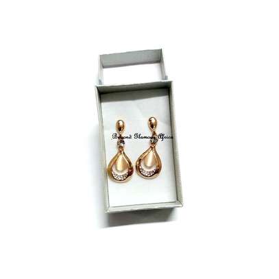 Womens Gold Plated Statement Dangle earrings image 1